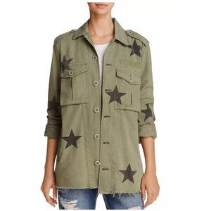 Pistola Women's Camilo Military Utility Jacket XS Army Green Stars Oversized